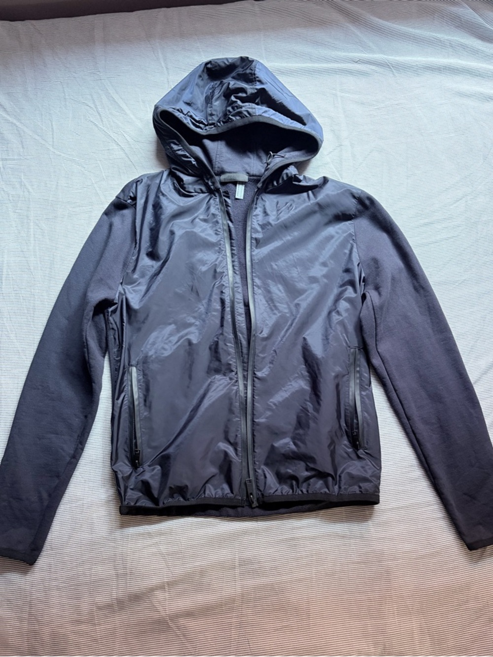 Prada Navy Hooded Windbreaker